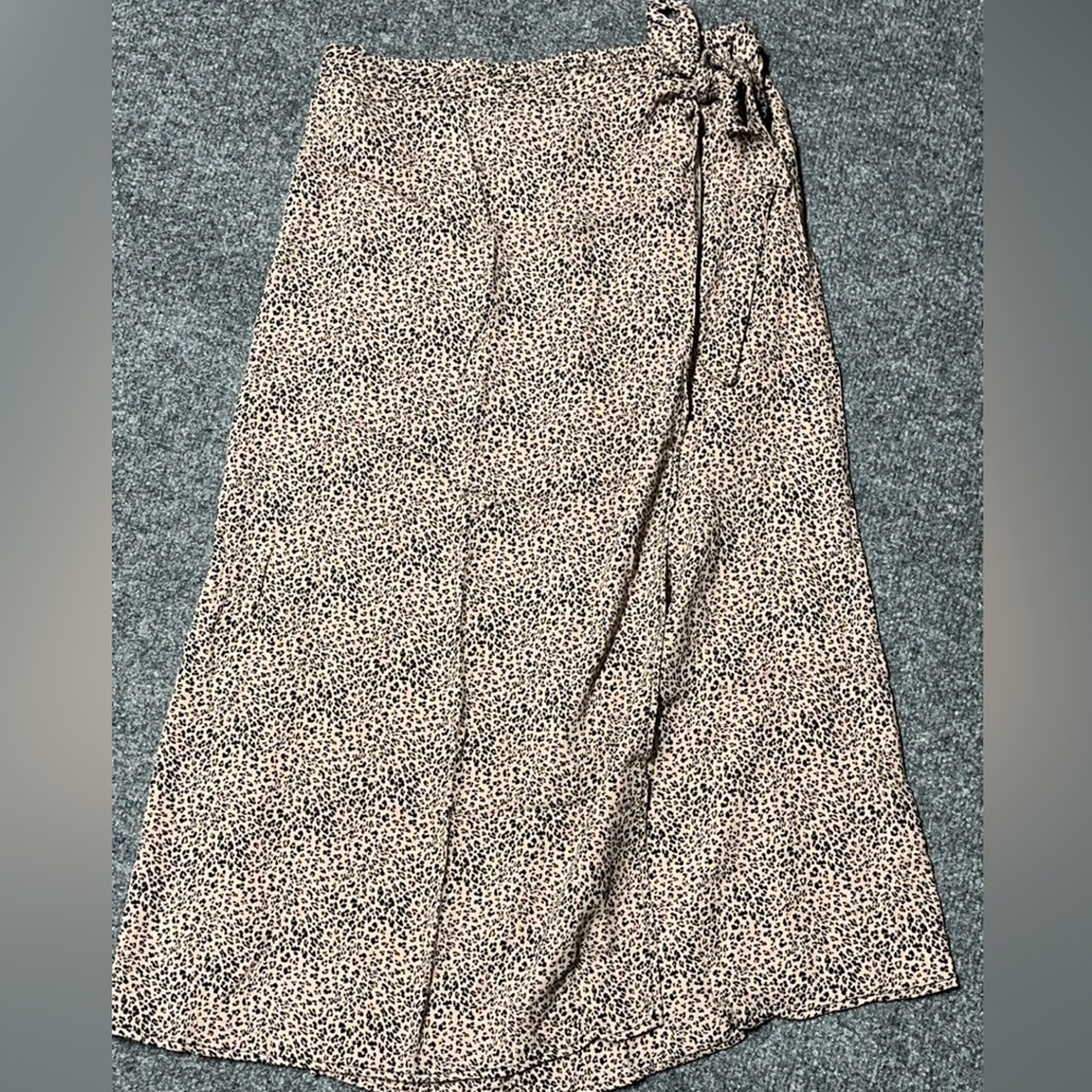 Leopard wrap skirt